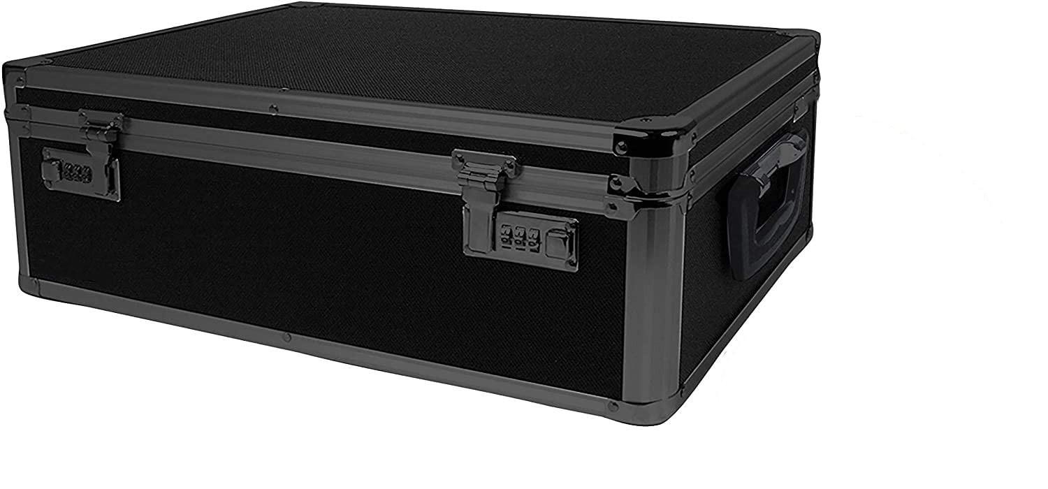 Portable Aluminum Toolbox Case Durable Home Tool Storage Case Insulated Cargo Tool Box with Combination Lock