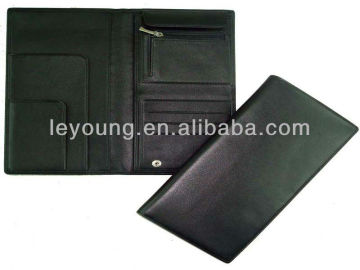 Custom PU leather travel wallets for passport