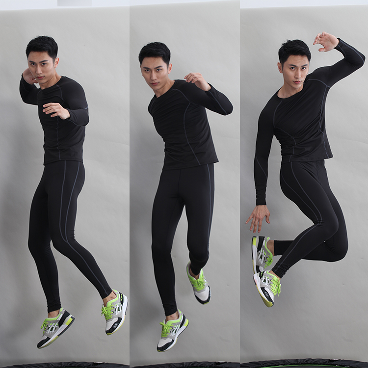 Wholesale gym yoga sports wear quick dry compression tights men convertible pants