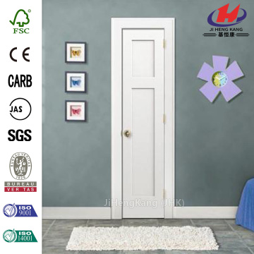 Molded Composite Primed White Smooth 3-Panel Slab Door