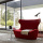 Dois Seater Love Papilio Sofá Em Vermelho