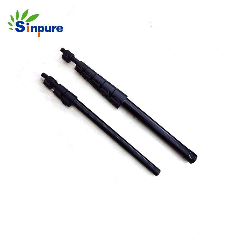 Custom Service Black Coating Aluminum Telescopic Pole with Twisted Lock