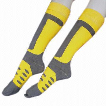 Men's merino wool outdoor ski socks with thermolite yarn