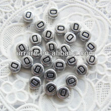 Flat Round Plastic Letter Beads
