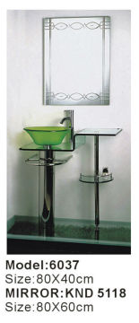 bathroom glass basin vanity for 6037