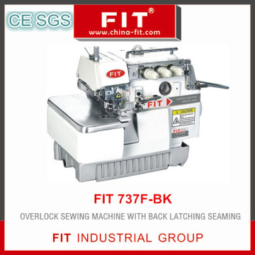 Overlock Sewing Machine with Back Latching Seaming 737f-Bk