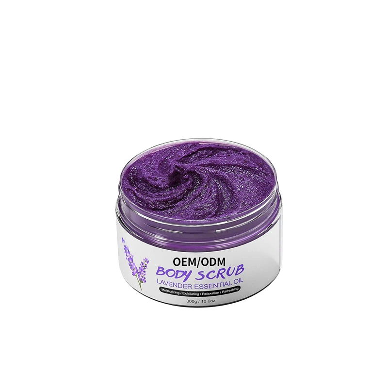 Private label Lavender Body Scrub Wholesale Vitamin C Whitening Moisturizing Exfoliating Body Scrub