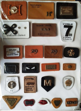 PU genuine leather leather label leather trademark