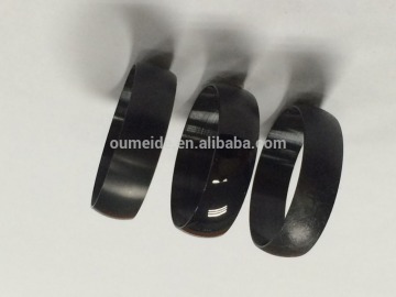 Factory wholesale simple IP black titanium boys rings fashion