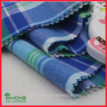 Blue peach skin polyester rayon suiting fabric