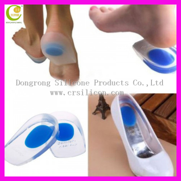 Silicone Shoes Insoles Cushion Heel Pads / Half Insoles/Anti-skid Solid Silicone Insoles/Sticky Heel Pad