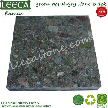 Green porphyry stone driveway mats