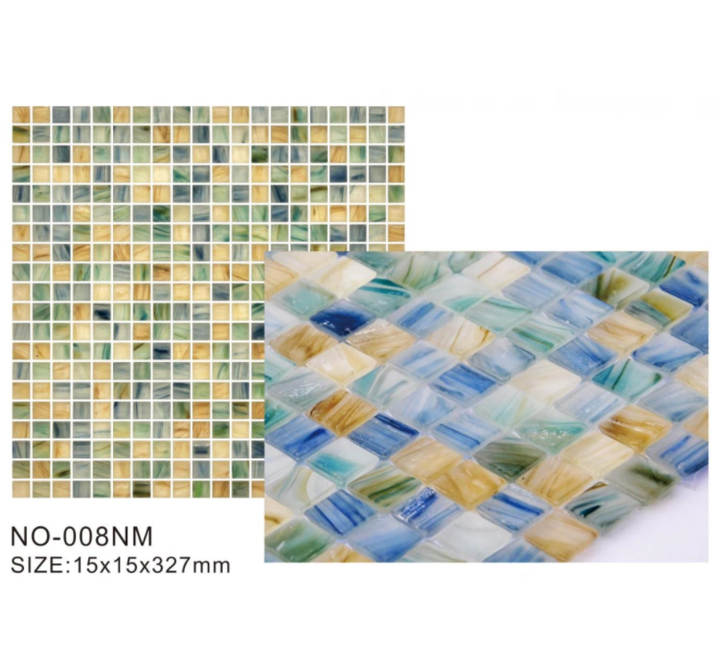 Azulejos de mosaico de vidrio esmerilado de colores