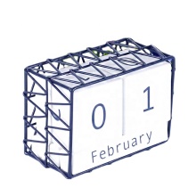 Home Office Desktop Wood Perpetual Calendar