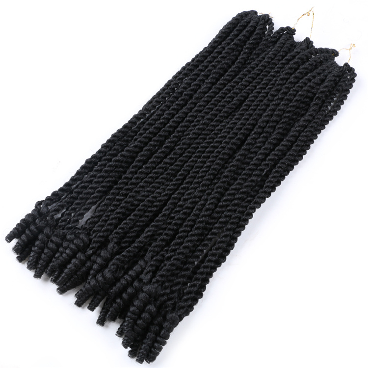 14 18 inch Curly Tips Hand Twisted Kinky Twist Soft Senegal Braids with Coily Ends