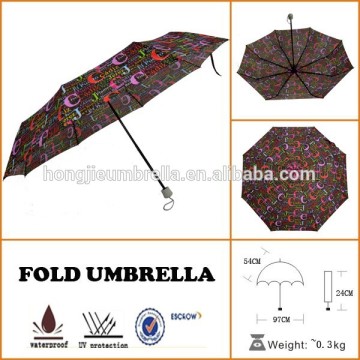 Hand Open 3 Folding Umbrella