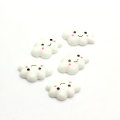 Resin Cute White Cloud Cabochons Flatback Smile Cloud White Cloud Cabochons