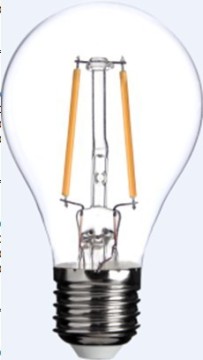 2W led filament lighting bulb A60