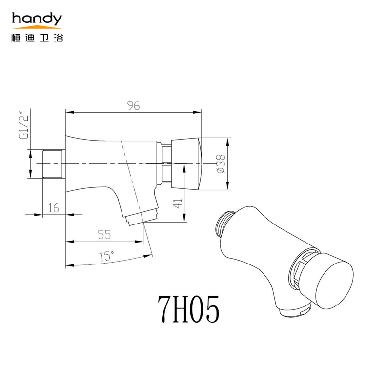 Wall Mounted Self Closing Faucet