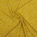 Вискозная однотонная ткань из вискозного поплина с цветочным рисунком желтых ромашек