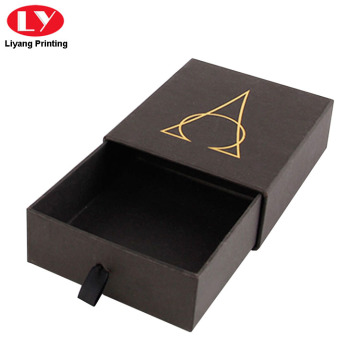 Luxury Drawer Matte Black Wallet Box Packaging