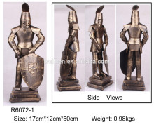 metal bronze armor helmet statues