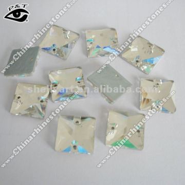 Fancy stone sew on stone square 14x14mm crystal for jewelries