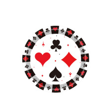 Hot Selling Poker Theme Party Supplies: Tableware & Birthday Favors