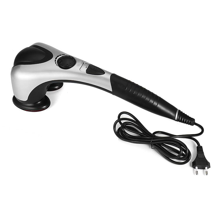 Double Head Electric Full Body Massager Neck Back Leg Massage Machine Variable Speed Far Infrared Handheld Body Massage Hammer