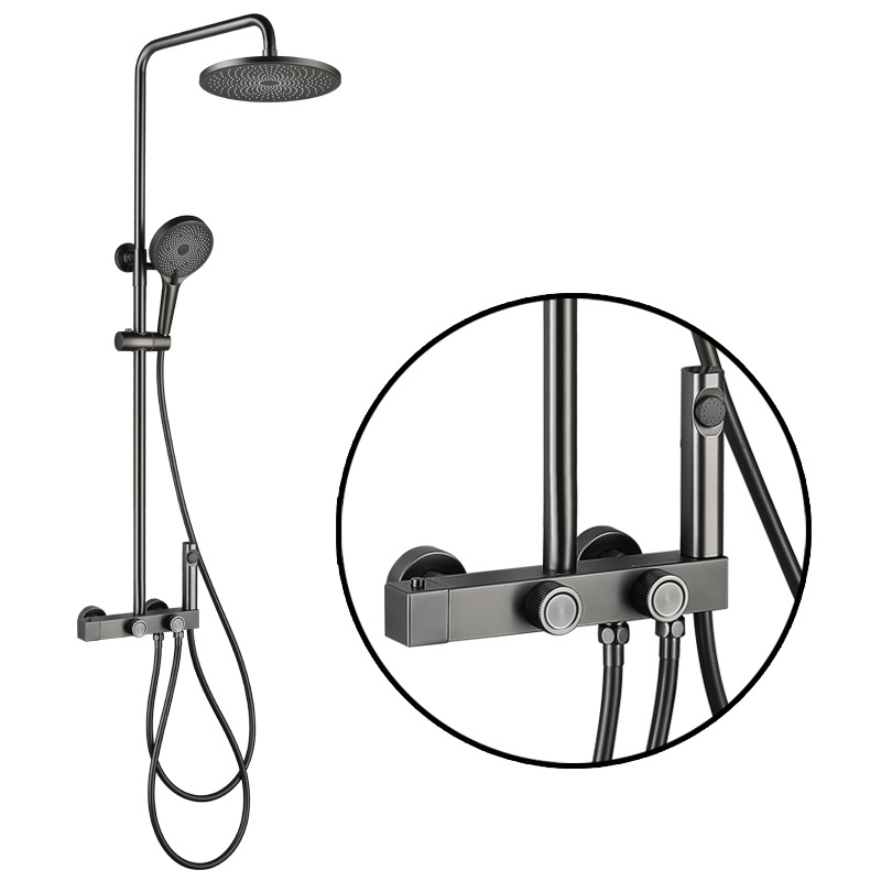 Shower Faucet Set Wall Mounted Shower System Matte Black Faucet 0 Jpeg