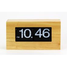 Bambu pequeno ou caixa de madeira Flip Clock