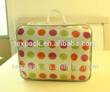 Durable bedding plastic bag, bedding comforter set bag, hotel bedding bag