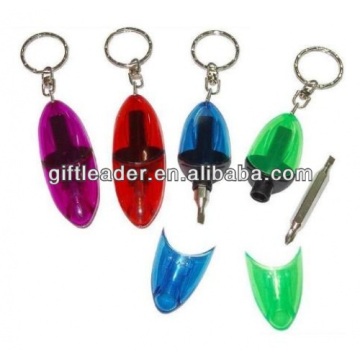 Plastic Mini Screwdriver Tool Keychain