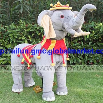 U & Me Crowned Elephant ride on plush toys, hasbro toys