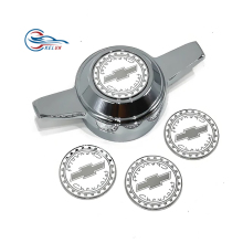 Chevy Chrome Lowrider Wire Wheel Metal Chip Emblems