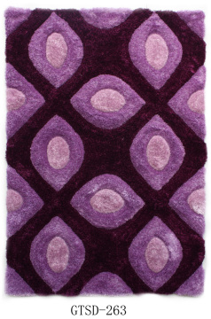 3D Carpet with soft&silk mix yarn