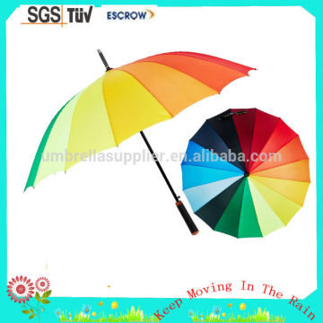 Newest Fashional/promotioal/rainbow straight stick umbrella