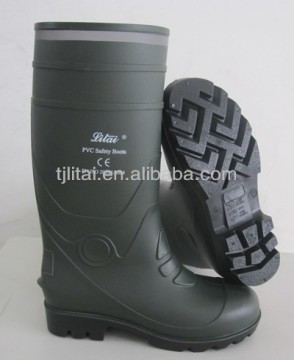 cheap PVC safety rain boots with steel ,comfortable pvc safety boots
