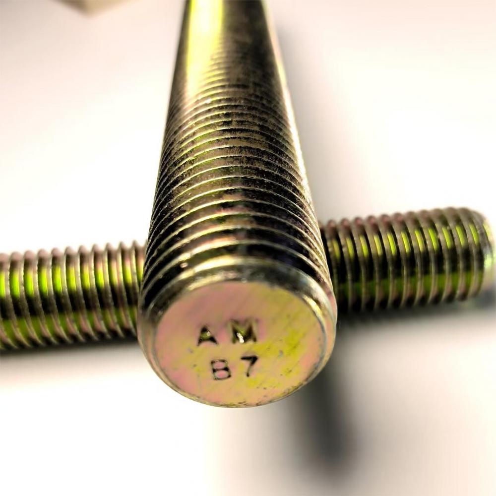 A193 B7 Yellow Zinc Plated High Strength Stud