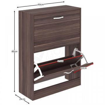 2 Shoe Drawer Storage Shoe Cabinet Stand Rack