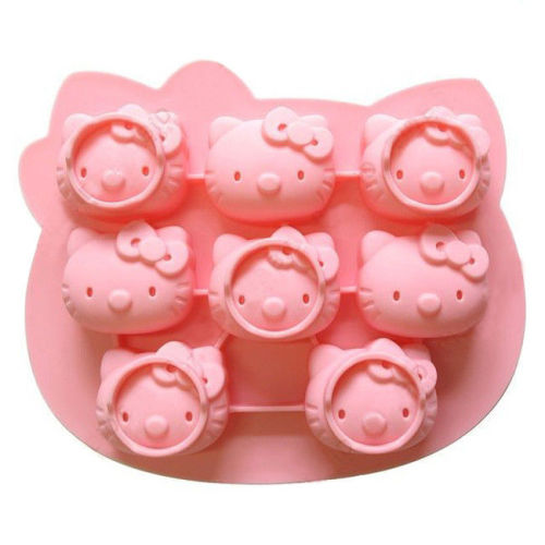 Non-stick Multi Shape Mold Silicone Kitchenware, Cute Silicone Hello Kitty Cake Mould, Ice Cube Tray