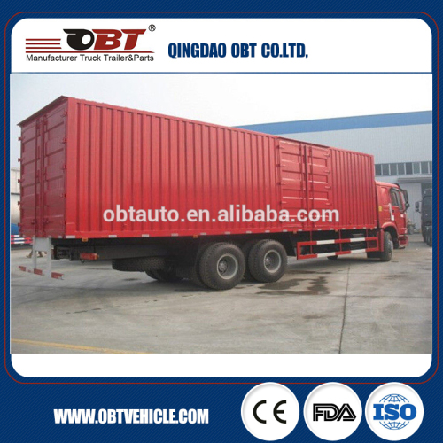 Custom color Steel Box Semi Trailer for heavy duty transport