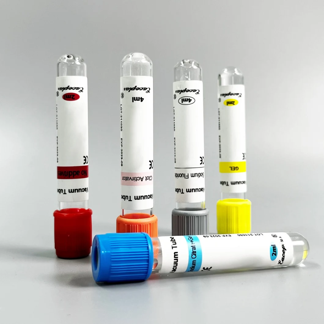 Frascos de tubos de coleta de sangue a vácuo médicos descartáveis ​​do fabricante