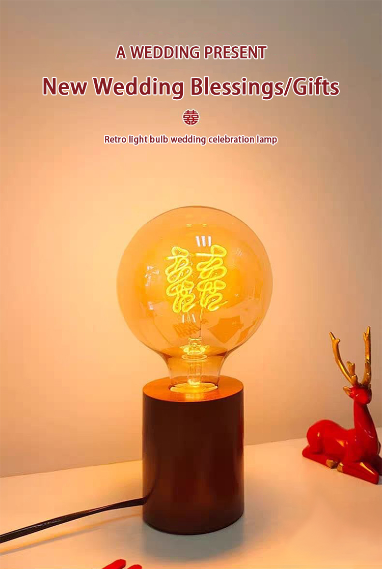 220V Dimmable New Soft Spiral LED Filament Bulb G125 Vintage Love Heart Letter Text Filament Decoration Bulb Light