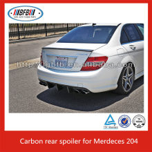 CF rear lip spoiler Fit for 2010-12 W204 trunk lip spoiler, carbon fiber lip spoiler