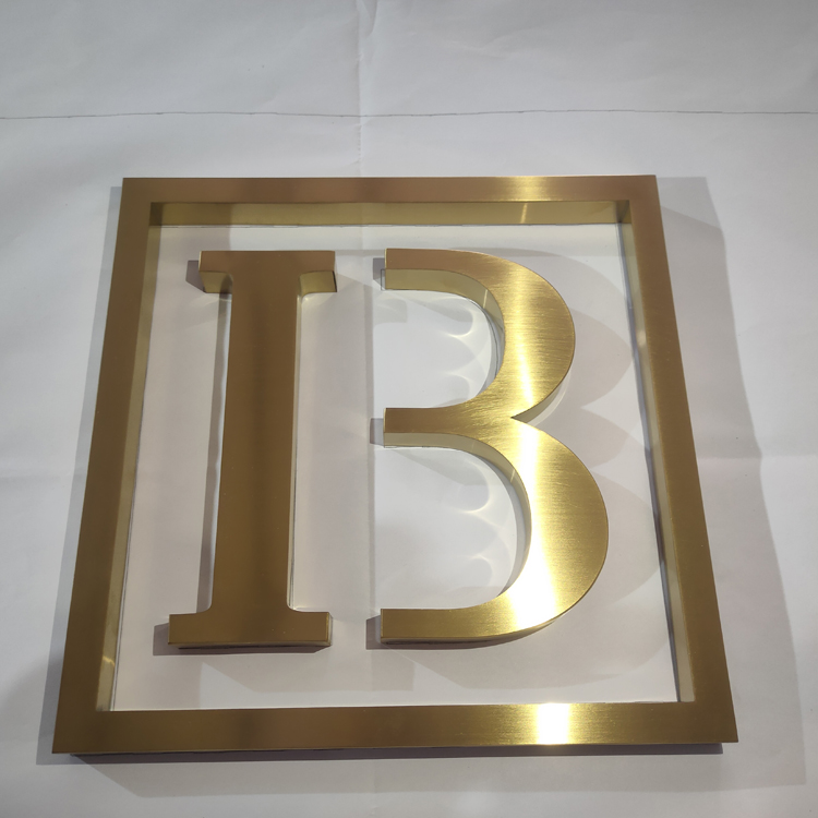 Rustic Metal Wall Letters Gold 3d Signs Small Metal Alphabet Letters Logo Business