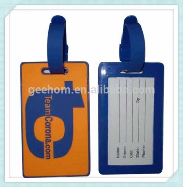 good quality pvc rubber personalized luggage tag