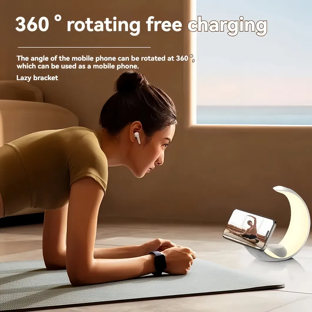 Small Moon Light New Magnetic Four-in-One Wireless Charger Small Night Light 15W Wireless Charging Atmosphere Light Wake up Light