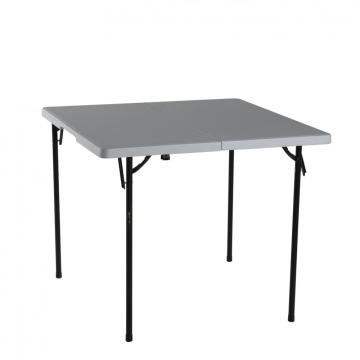 Hollow blow-molded folding square table