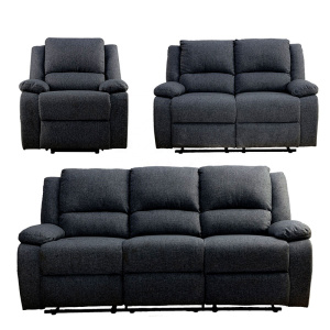 Hot selling high-grade polyester fabric reclining sofa set